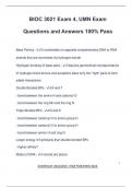 BIOC 3021 Exam 4&comma; UMN Exam Questions and Answers 100&percnt; Pass