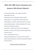 BIOC 3021 UMN&colon; Exam 3 Questions and Answers 100&percnt; Solved &vert; Rated A&plus;