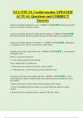 NTA NTP 13&colon; Cardiovascular UPDATED  ACTUAL Questions and CORRECT  Answers