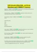NTP EXAM UPDATED ACTUAL Questions and CORRECT Answers