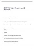 INMT 441 Exam 2Questions and Answers
