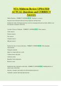 NTA Midterm Review UPDATED  ACTUAL Questions and CORRECT  Answers
