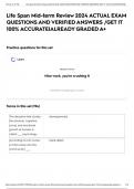 Life Span Mid-term Review 2024 ACTUAL EXAM QUESTIONS AND VERIFIED ANSWERS &sol;GET IT 100&percnt; ACCURATE&vert;ALREADY GRADED A&plus;