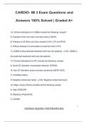CARDIO- IM 3 Exam Questions and Answers 100&percnt; Solved &vert; Graded A&plus;