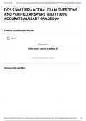 DOS 2 test 1 2024 ACTUAL EXAM QUESTIONS AND VERIFIED ANSWERS &sol;GET IT 100&percnt; ACCURATE&vert;ALREADY GRADED A&plus;