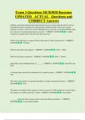 Exam 2 Questions MCB3020 Bacusmo UPDATED ACTUAL Questions and  CORRECT Answers
