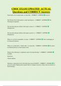 CDOC EXAM UPDATED ACTUAL Questions and CORRECT Answers