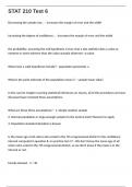 STAT 210 Test 6 With complete solutions latest update