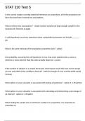 STAT 210 Test 5 With complete solutions latest update