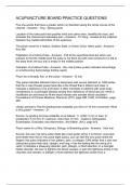 ACUPUNCTURE BOARD PRACTICE QUESTIONS