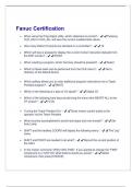 Fanuc Certification latest questions and answers all are correct 2025 graded A&plus;