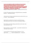 NAUI eLEARNING OPEN WATER SCUBA DIVER FINAL EXAM 2024 NEWEST ACTUAL EXAM COMPLETE ACCURATE EXAM QUESTIONS WITH DETAILED VERIFIED ANSWERS &lpar;100&percnt; CORRECT ANSWERS&rpar; &sol;ALREADY GRADED A&plus;