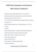 CPXP Exam Questions and Answers 100&percnt; Solved &vert; Graded A&plus;