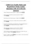 Child Care Facility Rules and Regulations &lpar;Study Guide&rpar;