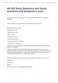 HK 263 Study Questions and Vocab questions well answered to pass