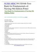 Test Bank For Fundamentals of Nursing 9th Edition&comma; Potter