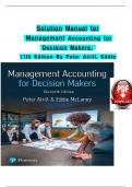 Solution Manual for Management Accounting for Decision Makers&colon;  11th Edition By Peter Atrill&comma; Eddie McLaney All Chapters 1 - 12 
