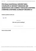 FF2 EXAM &lpar;NATIONAL&rpar; NEWEST 2024 COMPLETE &lpar;2 NEWEST VERSIONS&rpar; 350 QUESTIONS AND CORRECT DETAILED ANSWERS &lpar;VERIFIED ANSWERS&rpar; &vert;ALREADY GRADED A&plus;