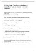 NURS 2002- Fundamentals Exam 1 questions with complete correct answers