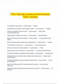  ITEC Waxing Questions And Answers 100&percnt; Verified&period;