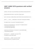 UNIT 4 MNO 3370 questions with verified answers
