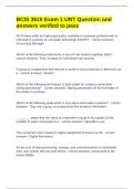 BCIS 3610 Exam 1 UNT Question and answers verified to pass