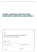 ADOBE INDESIGN CERTIFICATION EXAM WITH COMPLETE SOLUTIONS&excl;&excl;