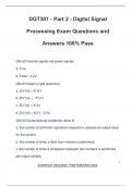 DGT301 - Part 2 - Digital Signal Processing Exam Questions and Answers 100&percnt; Pass