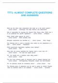 TTT1- ALMOST COMPLETE QUESTIONS AND ANSWERS