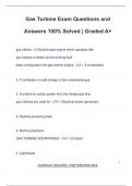 Gas Turbine Exam Questions and Answers 100&percnt; Solved &vert; Graded A&plus;