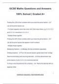 GCSE MATH EXAM PACKAGE DEAL QUESTIONS AND ANSWERS 100&percnt; SOLVED &vert; LATEST UPDATE &vert; GUARANTEED SUCCESS
