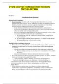 Myers Chapter 1&colon; Introduction to Social Pscyhology