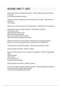 DCASE UNIT 7 GFE questions and answers