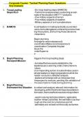 Corporals Course - Tactical Planning Exam Questions And Answers