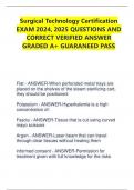 Surgical Technology Certification EXAM 2024&comma; 2025 