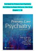 Test Bank For Primary Care Psychiatry  2nd Edition by Robert McCarron&comma; Glen Xiong  Chapter 1 - 26