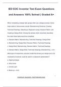 IED EOC Inventor Test Exam Questions and Answers 100% Solved | Graded A+