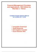 Solutions for Financial Management Principles and Applications&comma; 14th Edition by Titman - 2025 Published &lpar;All Chapters included&rpar;