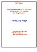 Test Bank for Fundamentals of Human Resource Management&comma; 5th Edition by Dessler &lpar;All Chapters included&rpar;