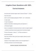 Irrigation Exam Questions with 100&percnt; Correct Answers