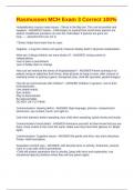 Rasmussen MCH Exam 3 Correct 100&percnt;
