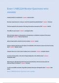 EXAM 1 NSG124 REVIEW QUESTIONS WITH ANSWERS