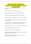 Med Aide South Dakota Exam Questions with 100&percnt; Verified Correct Answers 2025