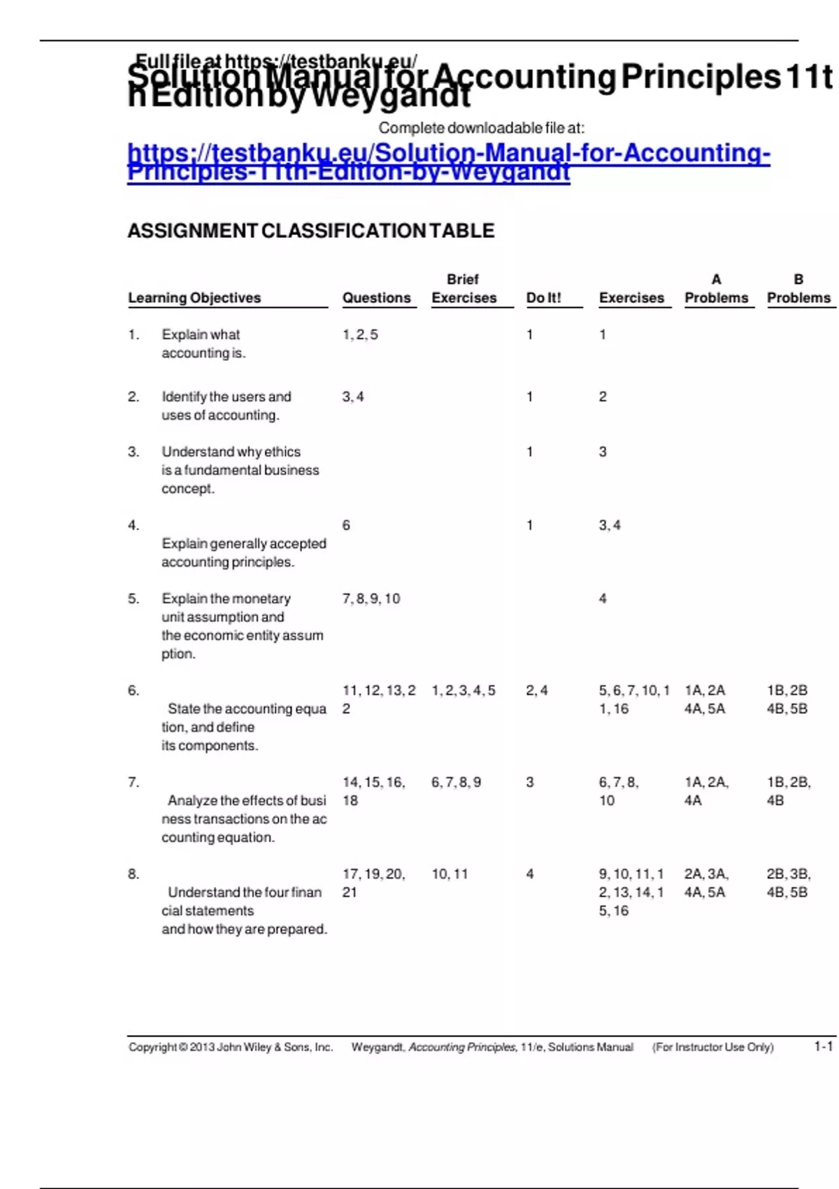 Solution manual for accounting principle. - Accounting Principles ...