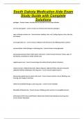 South Dakota Medication Aide Exam Study Guide with Complete Solutions