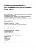 D293 Assessment and Learning Analytics Exam Questions And Answers Rated 100&percnt;&excl;&excl;&excl;