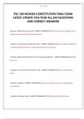 PSC 100 NEVADA CONSTITUTION FINAL EXAM LATEST UPDATE THIS YEAR ALL 650 QUESTIONS AND CORRECT ANSWERS