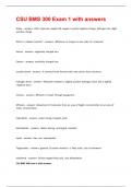 CSU BMS 300 Exam 1 with answers