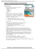 TEST BANK FOR CLAYTON&rsquo;S BASIC PHARMACOLOGY FOR NURSES 19TH EDITION BY WILLIHNGANZ&vert;&vert;ISBN NO&colon;10&comma;0323796303&vert;&vert;ISBN NO&colon;13&comma;978-0323796309&vert;&vert;COMPLETE STUDY GUIDE &vert; GRRADE A&plus;&period;
