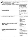 NOTARY SIGNING AGENT CERTIFICATION EXAM 2024 ACTUAL EXAM  COMPLETE 100 QUESTIONS WITH DETAILED VE